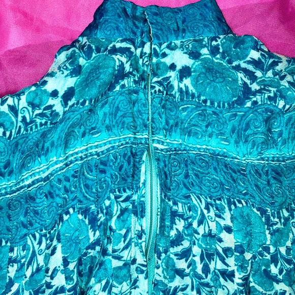 1960s/1970s RARE Raksha Hindimp London Saks Fifth Avenue 100% silk caftan - Picture 8 of 15